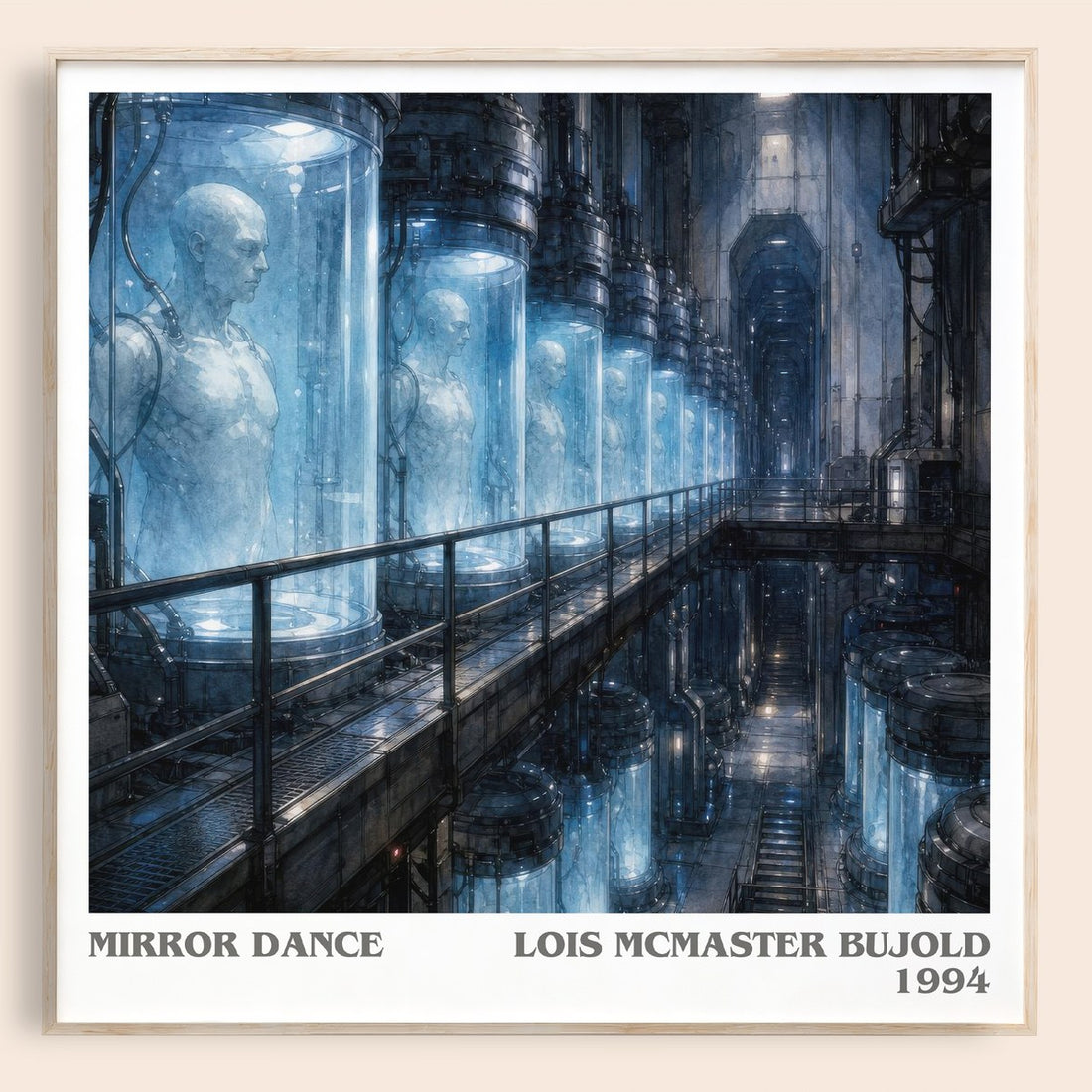 Mirror Dance literary book poster by Lois McMaster Bujold – framed literary art print