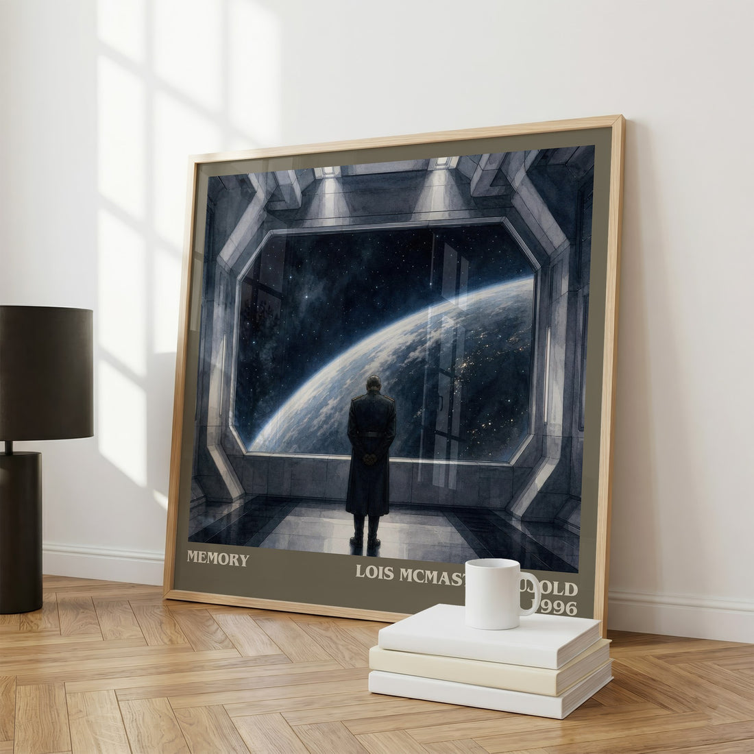 Memory literary print framed by window – literary home decor