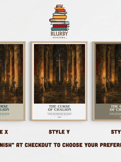 The Curse of Chalion book cover print in frame leaning in hallway – fantasy wall art