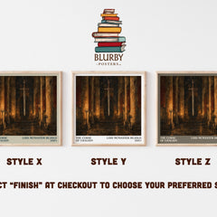The Curse of Chalion literary print in frame leaning in hallway – fantasy wall art
