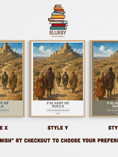 Paladin of Souls Book Cover Poster by Lois McMaster Bujold – Style X, Y and Z side by side – choose your finish