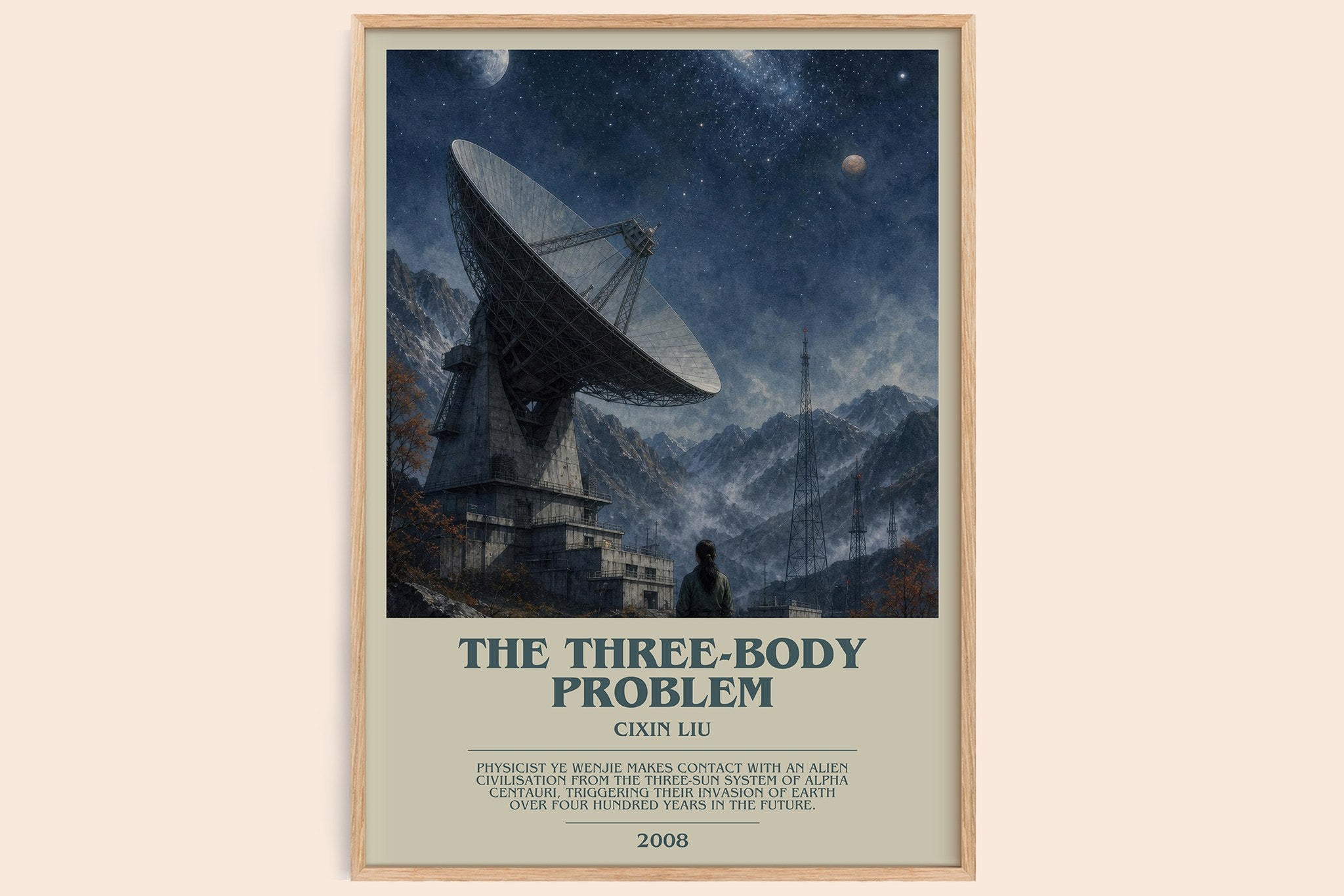 The Three-Body Problem Bookish Wall Art by Cixin Liu