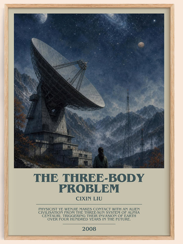 The Three-Body Problem bookish book poster by Cixin Liu – framed literary art print