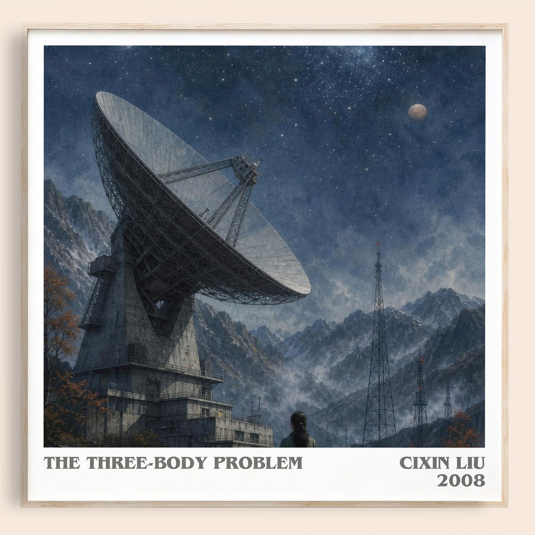 The Three-Body Problem literary book poster by Cixin Liu – framed literary art print