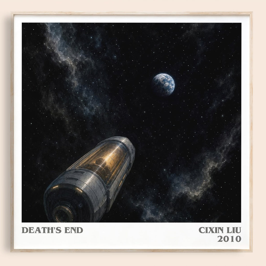 Death's End literary book poster by Cixin Liu – framed literary art print