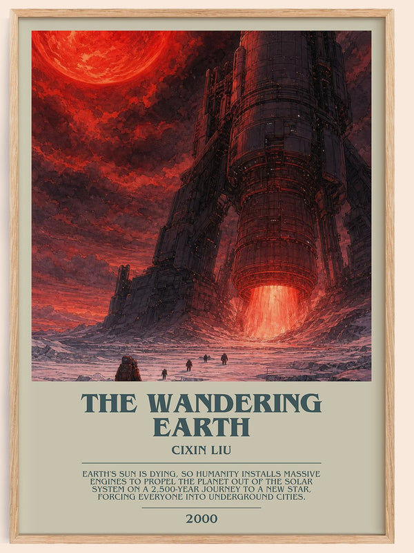 The Wandering Earth bookish book poster by Cixin Liu – framed literary art print