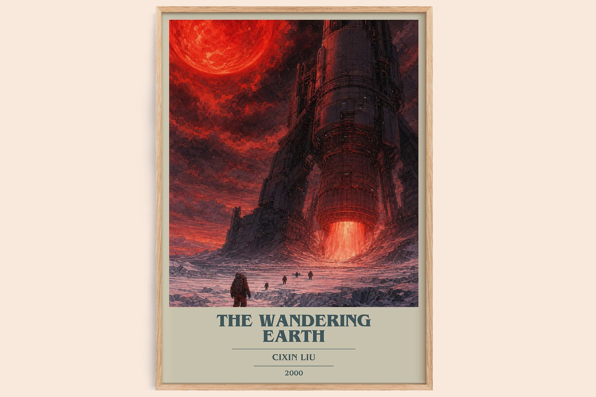 The Wandering Earth Book Cover Poster by Cixin Liu