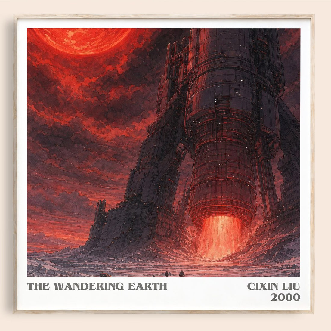 The Wandering Earth literary book poster by Cixin Liu – framed literary art print