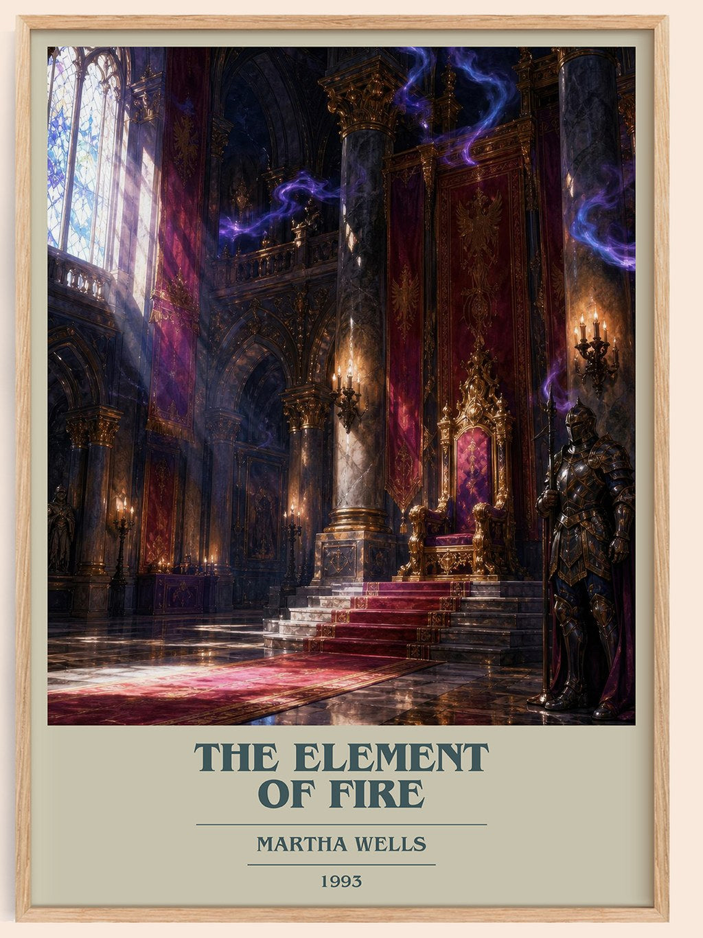 The Element of Fire book cover book poster by Martha Wells – framed literary art print