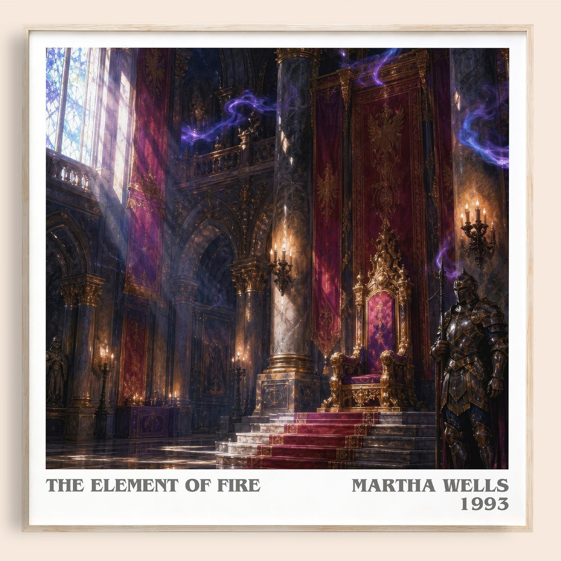 The Element of Fire literary book poster by Martha Wells – framed literary art print