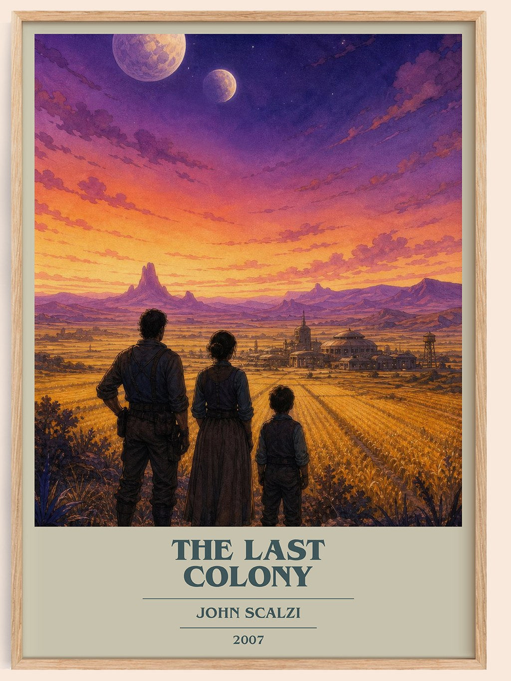 The Last Colony book cover book poster by John Scalzi – framed literary art print