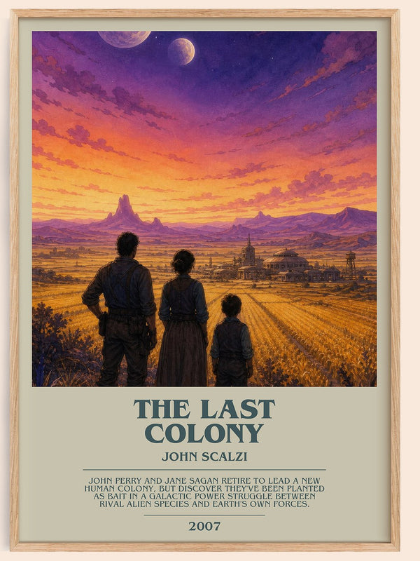 The Last Colony bookish book poster by John Scalzi – framed literary art print