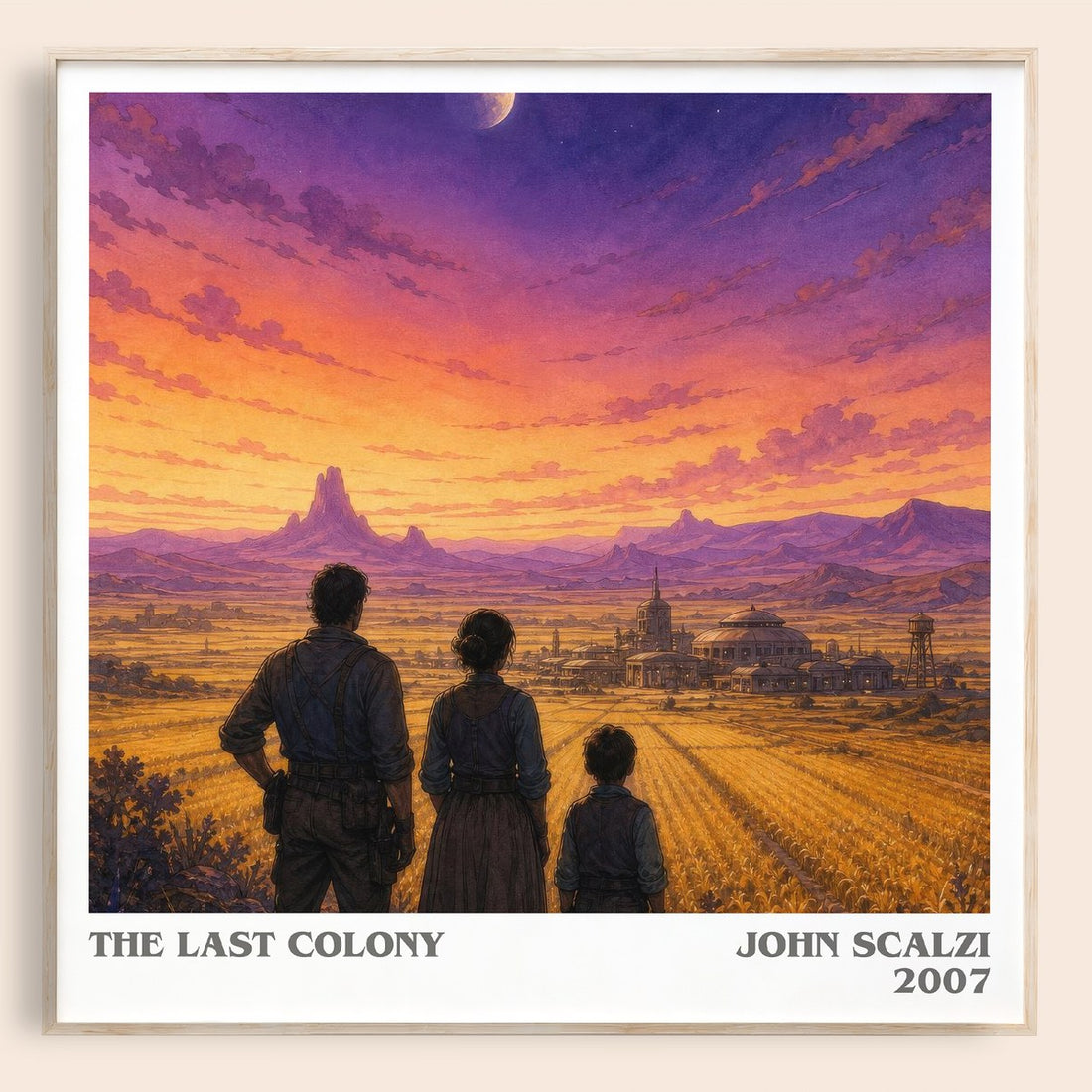 The Last Colony literary book poster by John Scalzi – framed literary art print