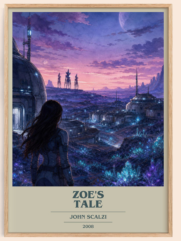 Zoe's Tale book cover book poster by John Scalzi – framed literary art print