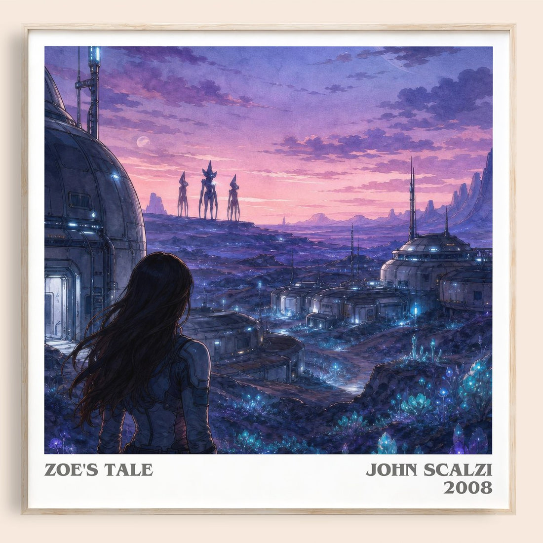 Zoe's Tale literary book poster by John Scalzi – framed literary art print