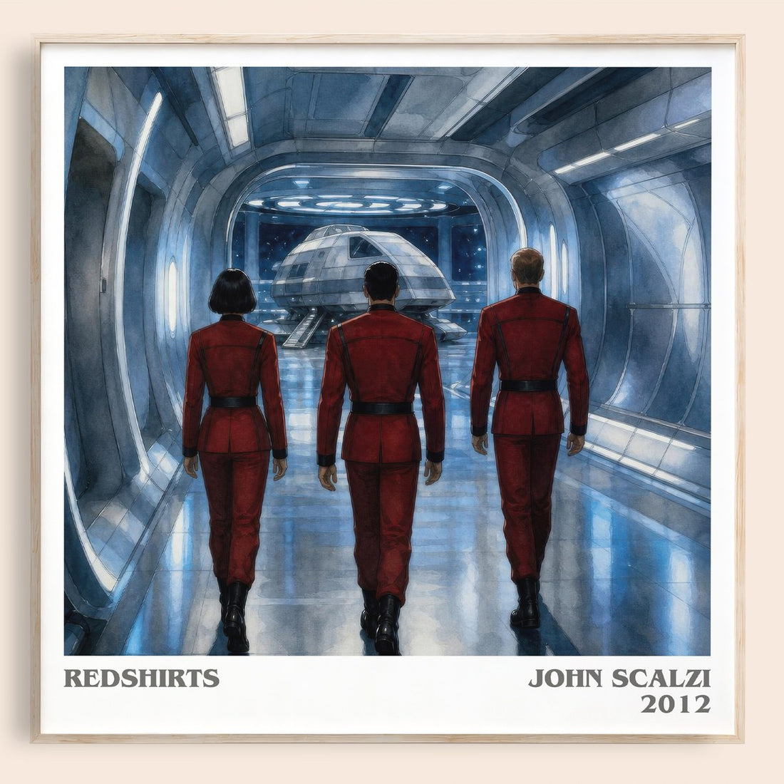 Redshirts literary book poster by John Scalzi – framed literary art print