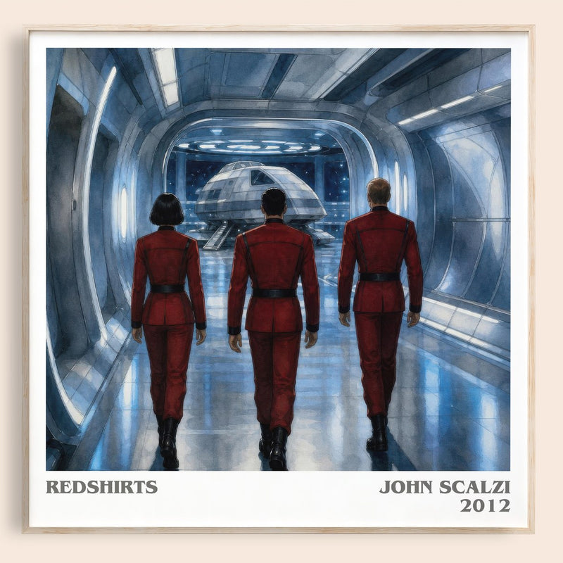 Redshirts literary book poster by John Scalzi – framed literary art print