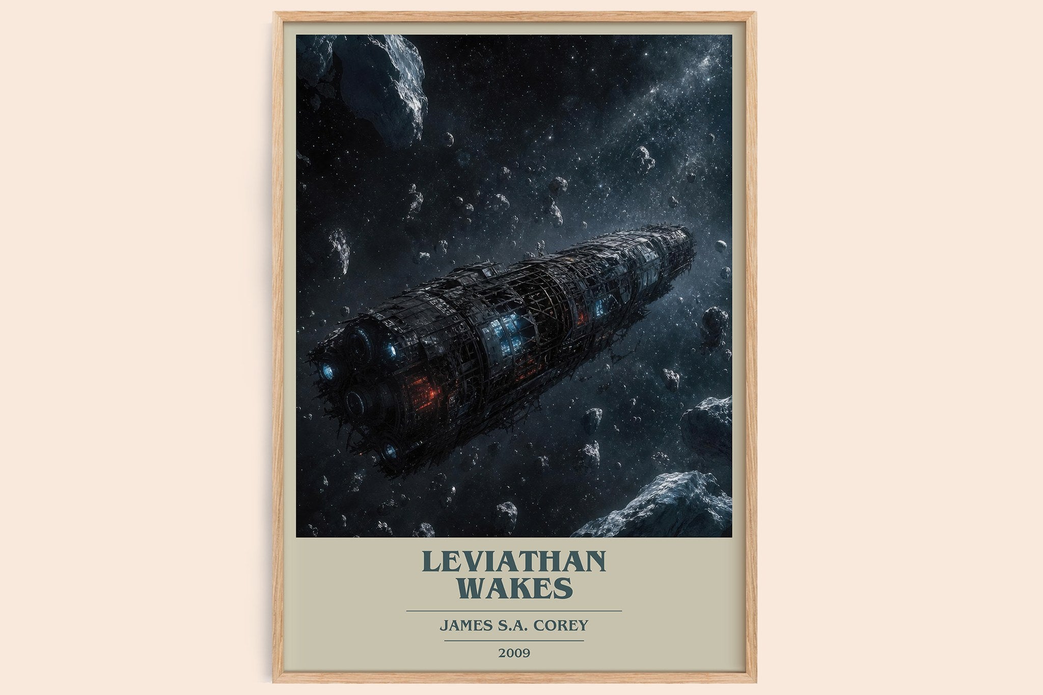 Leviathan Wakes Book Cover Poster by James S.A. Corey