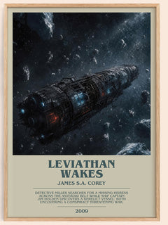 Leviathan Wakes bookish book poster by James S.A. Corey – framed literary art print