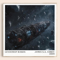 Leviathan Wakes literary book poster by James S.A. Corey – framed literary art print