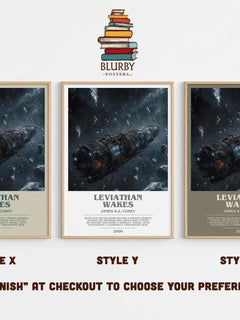 Leviathan Wakes bookish print in frame leaning in hallway – sci fi wall art