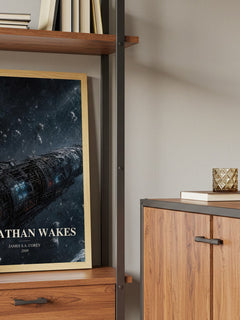 Leviathan Wakes book watercolour illustration paper finish options – matte satin gloss