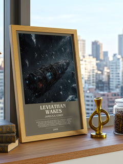 Leviathan Wakes bookish print framed by window – literary home decor