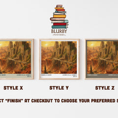 Cibola Burn literary print in frame leaning in hallway – sci fi wall art