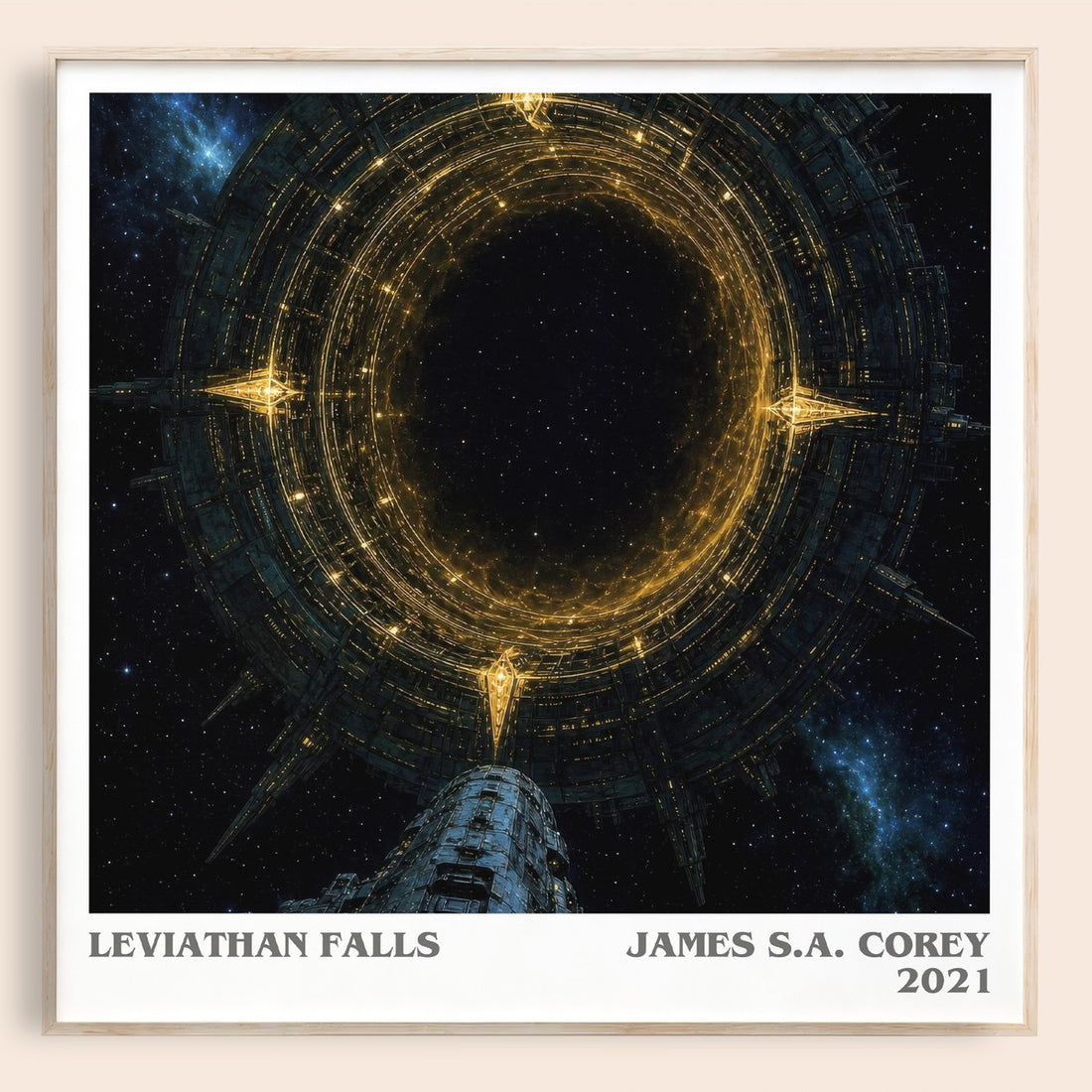 Leviathan Falls literary book poster by James S.A. Corey – framed literary art print