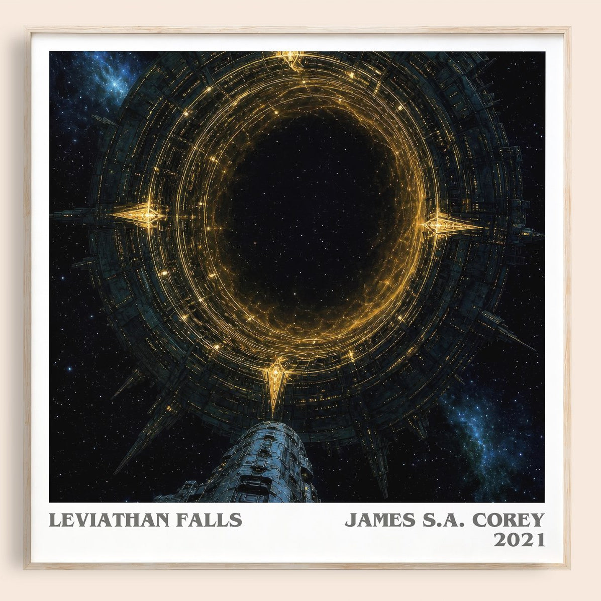 Leviathan Falls literary book poster by James S.A. Corey – framed literary art print