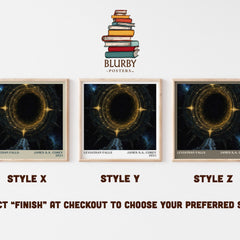 Leviathan Falls literary print in frame leaning in hallway – sci fi wall art