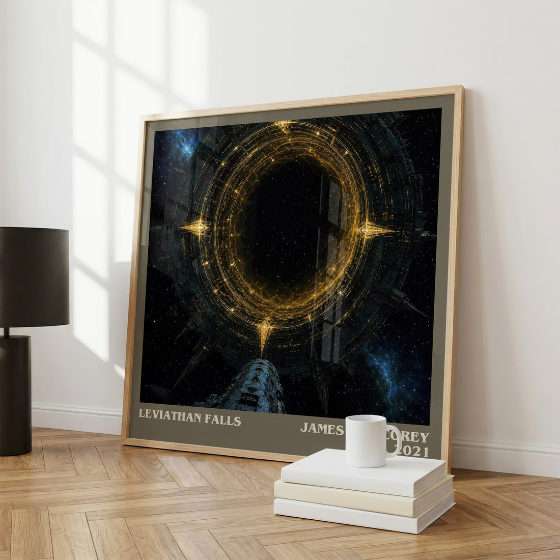 Leviathan Falls literary print framed by window – literary home decor
