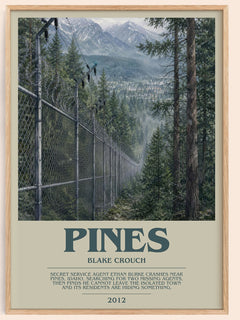 Pines bookish book poster by Blake Crouch – framed literary art print
