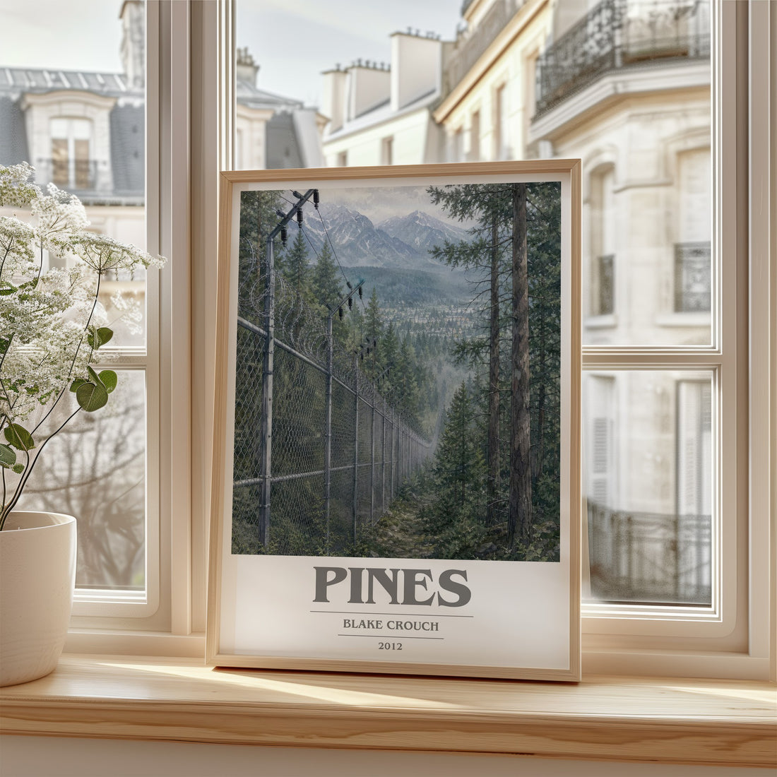 Pines book cover poster colour and style options – Blake Crouch book art