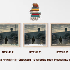 Wayward literary print in frame leaning in hallway – thriller wall art