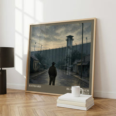Wayward literary print framed by window – literary home decor