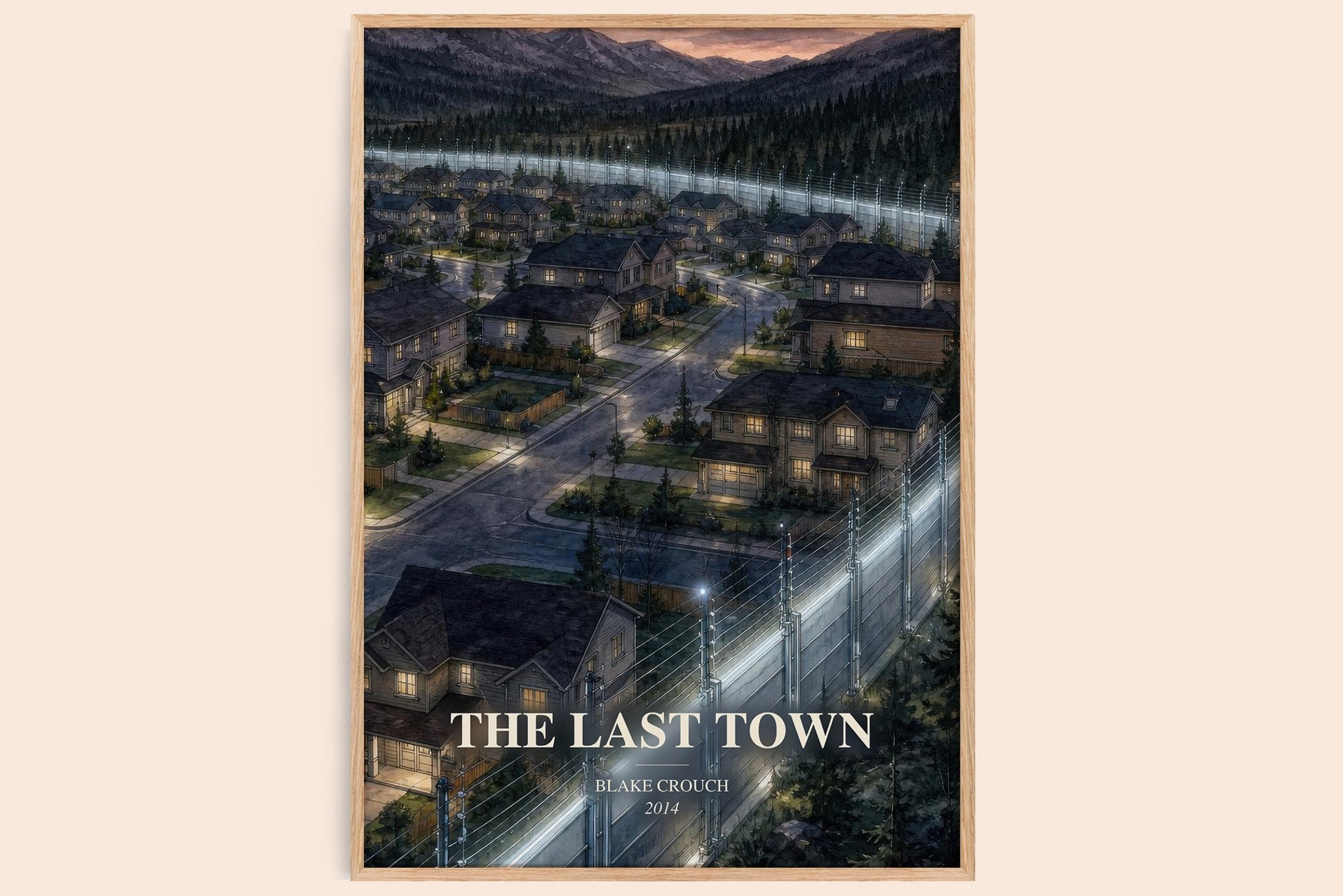 The Last Town Book Watercolour Illustration by Blake Crouch
