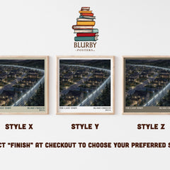 The Last Town literary print in frame leaning in hallway – thriller wall art