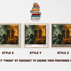 Dark Matter literary print in frame leaning in hallway – sci fi wall art