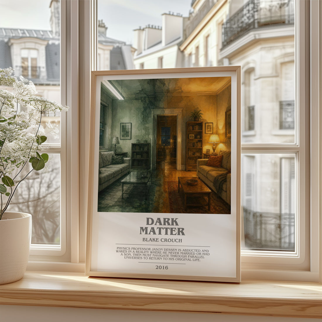 Dark Matter bookish poster colour and style options – Blake Crouch book art