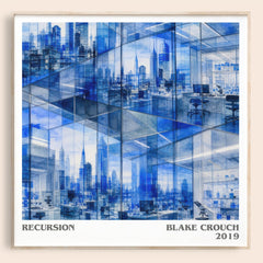 Recursion literary book poster by Blake Crouch – framed literary art print