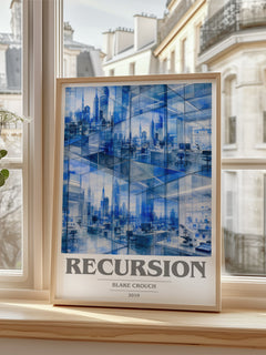 Recursion book cover poster colour and style options – Blake Crouch book art