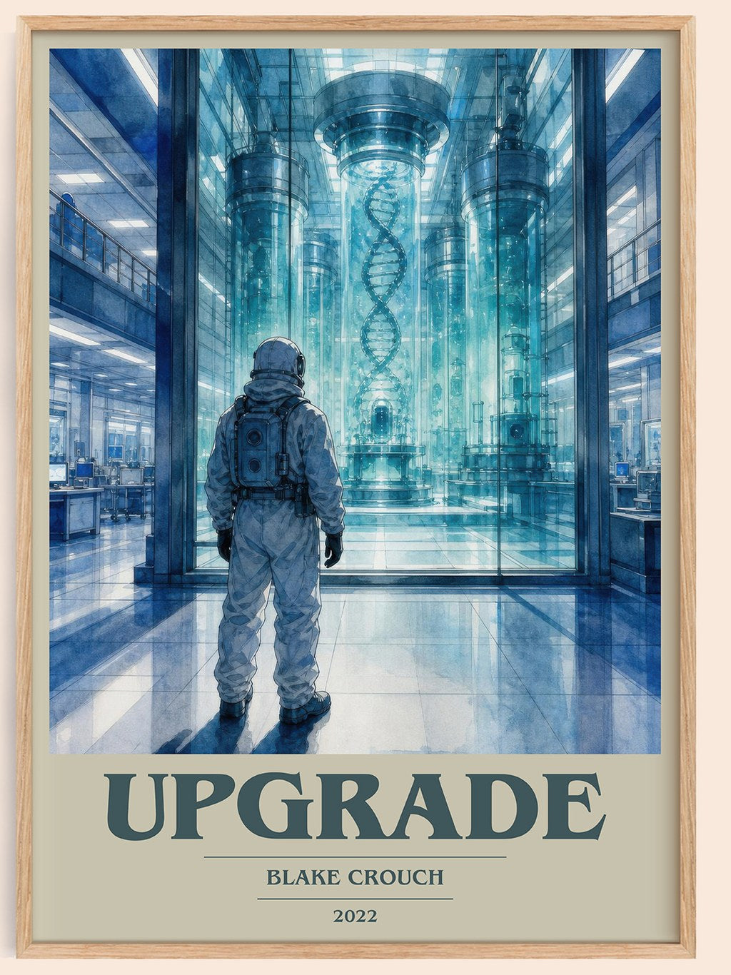 Upgrade book cover book poster by Blake Crouch – framed literary art print