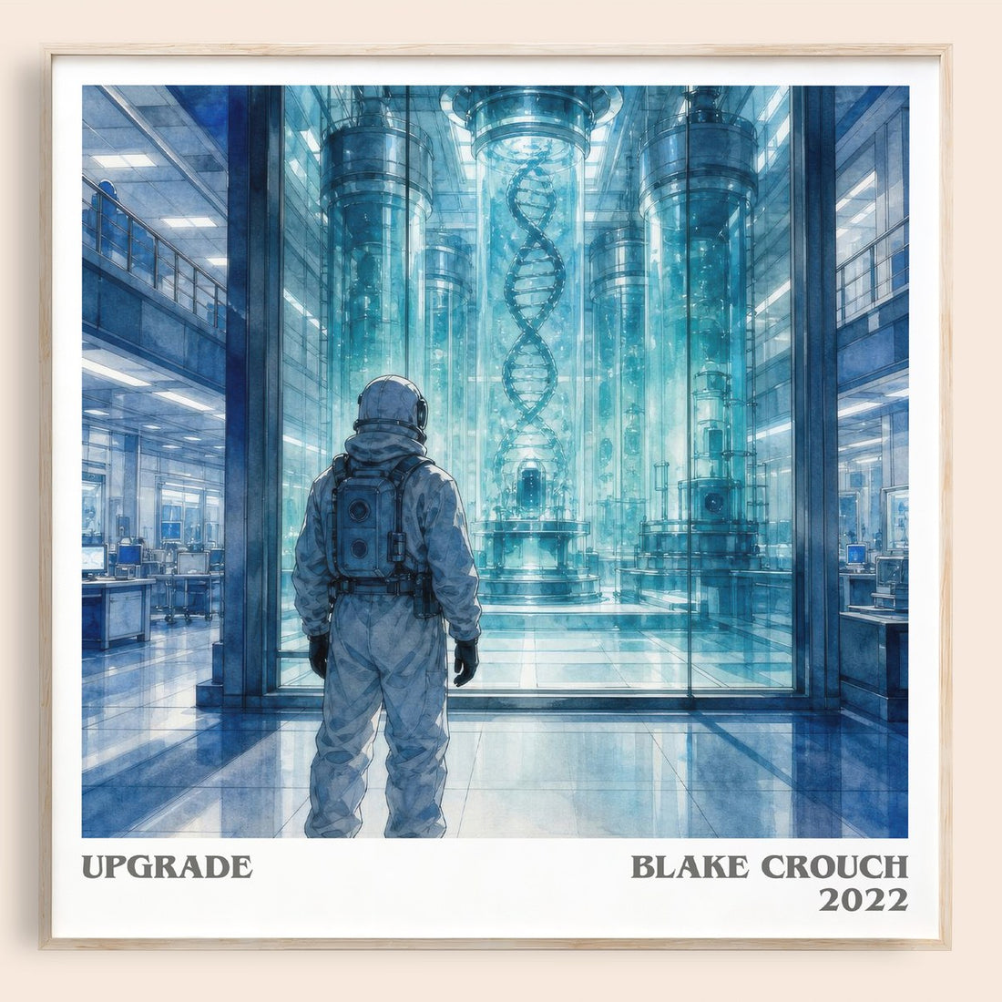Upgrade literary book poster by Blake Crouch – framed literary art print
