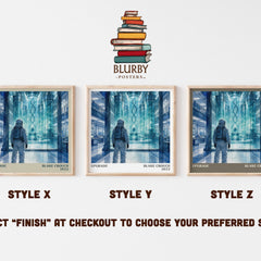 Upgrade literary print in frame leaning in hallway – sci fi wall art