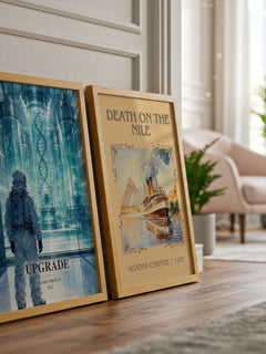 Upgrade watercolour print framed by window – literary home decor