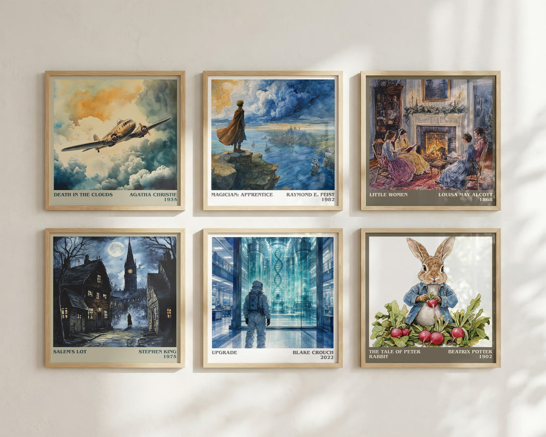 Upgrade literary art print colour and style options – Blake Crouch book art
