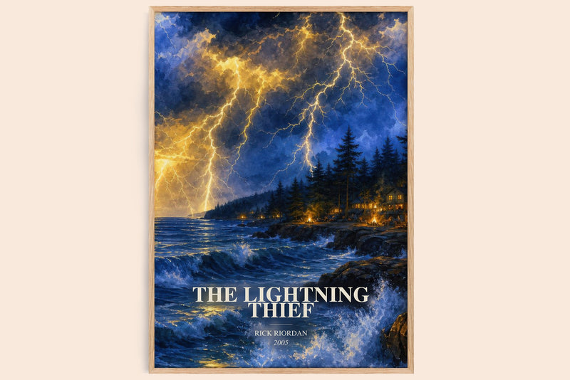 The Lightning Thief Book Watercolour Illustration by Rick Riordan (Edge style)