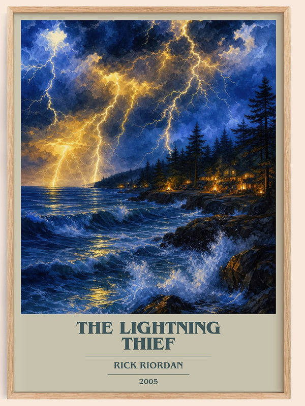 The Lightning Thief Book Cover Poster by Rick Riordan
