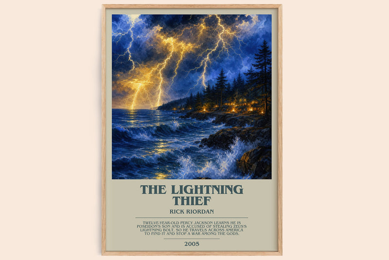 The Lightning Thief Bookish Wall Art by Rick Riordan (Modern style)
